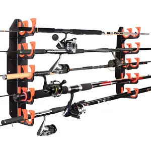 Hikeen Fishing Rod Holders, Fishing Pole Holders for Garage, Wall or Ceiling Mounted Fishing Rod Rack Holds 10 Rods #TOP PICKS