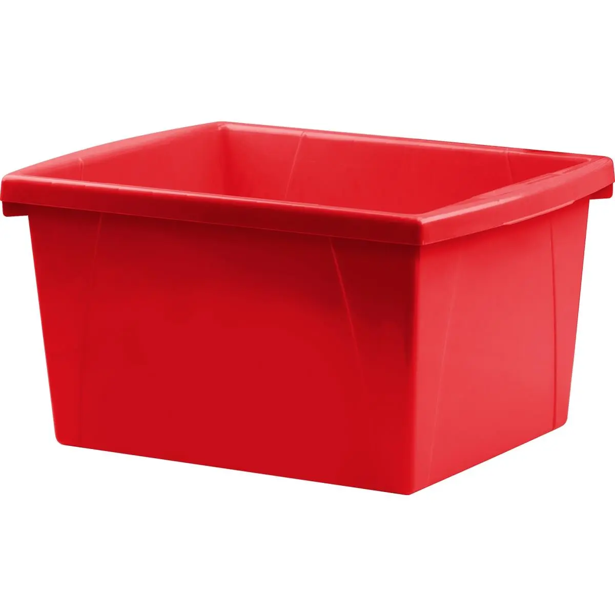 Storex Industries STX61452U06C-3 Rectangular Small Red Class Open Bin - 3-Pack Boxed Open Storage Bins for Room Organization, Craft Organization