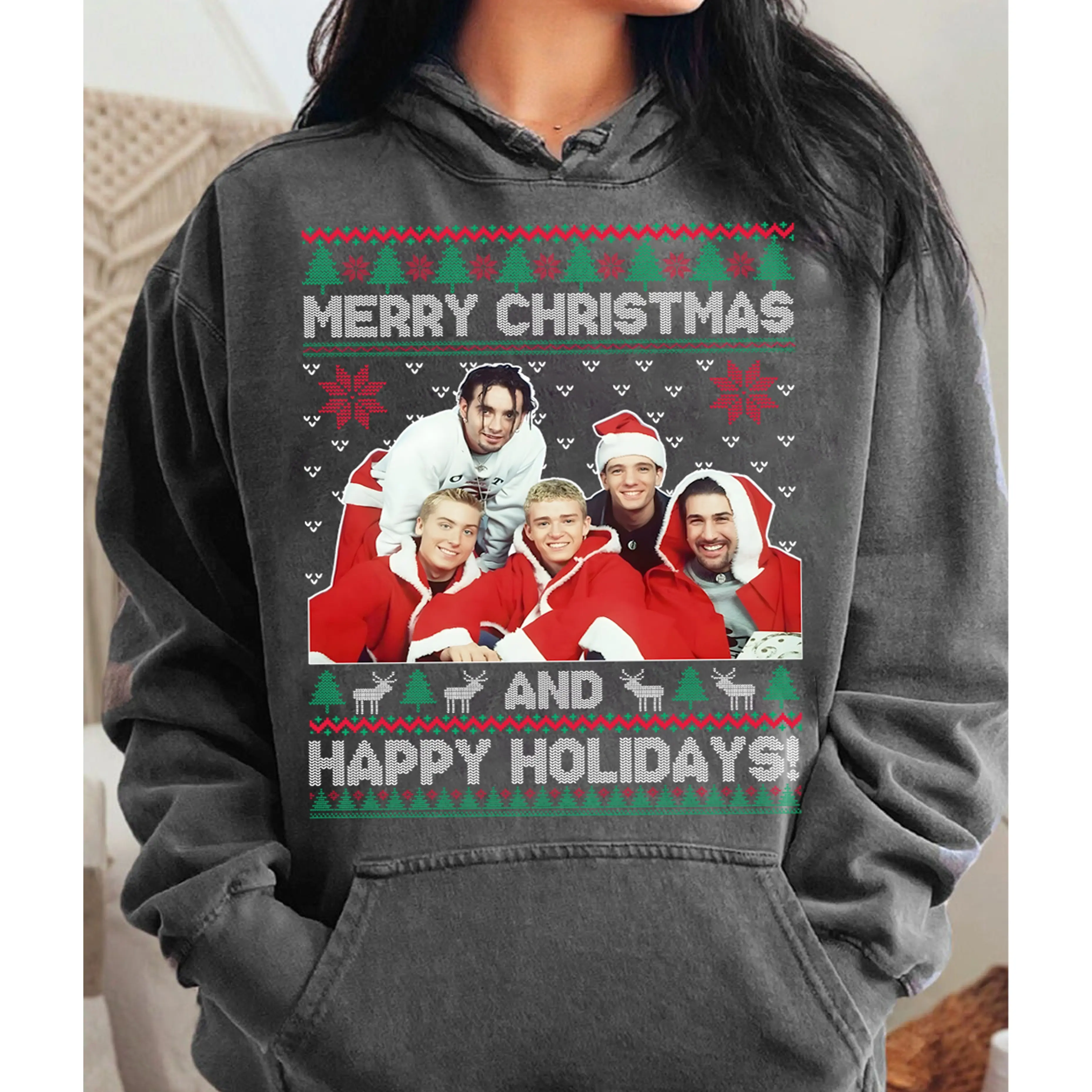 Ugly NSYNC Christmas Hoodie/Sweatshirt, Merry Christmas Happy Holidays Shirt, Christmas Gift, Holiday NSYNC Sweatshirts
