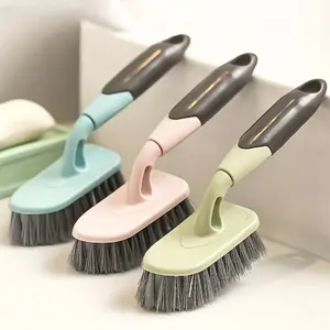 2pcs Bathroom Floor and Wall Tile Cleaning Brush - Sturdy Handle, Gap Cleaner, Bathroom Cleaning Tool