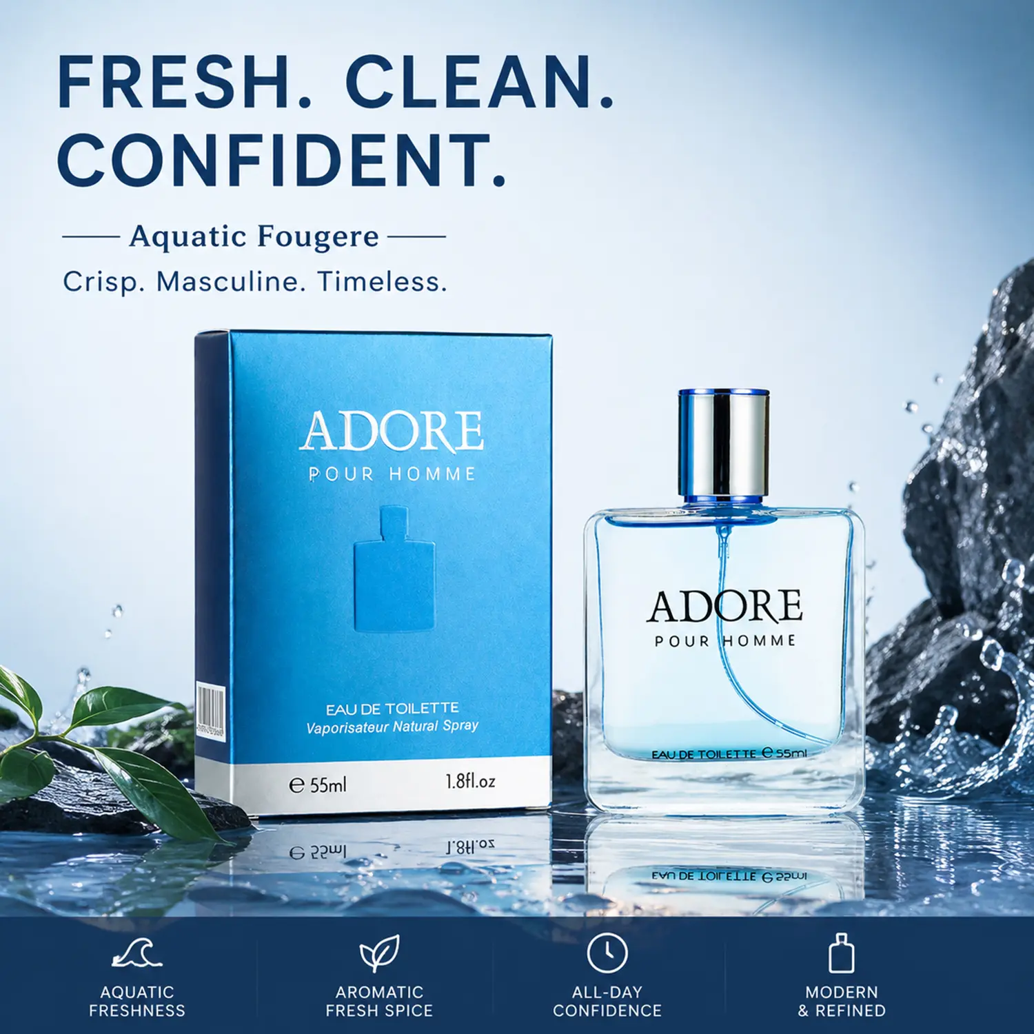 Men's Pheromone Floral Fragrance - Floral Citrus Scent, Long-Lasting Fruity-Woody Aroma, Gift-Ready for Christmas, Valentine's Day, Long Lasting Cologne, Bottle, Attracts Attention, Fruity Sweet Woody, Floral-Fruity