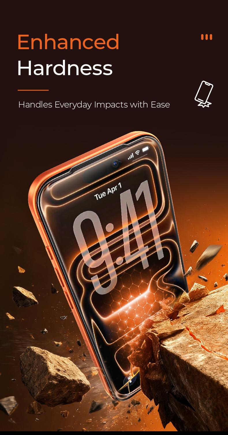 MAGIC JOHN AR Anti-Glare HD Screen Protector for Phone, Outdoor Sunlight Clear Viewing | Ultra-Thin Black Border Full Coverage | 3D Curved Edge Smooth Touch | Earpiece Dust Protection | Scratch & Impact | AR Clarity / 28° Privacy Options