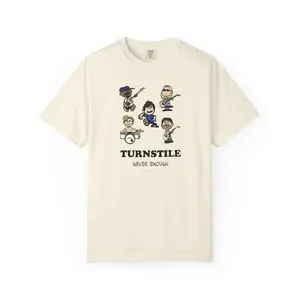 Turnstile Never Enough Cartoon Peanuts Band Graphic Tee, Music Lover Gift, Unisex T-Shirt, Rock Concert Shirt, Casual cute t-shirt
