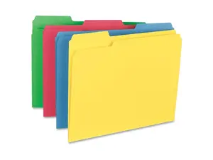 Bus. Source Hvyweight 1/3 Cut Color File Folders