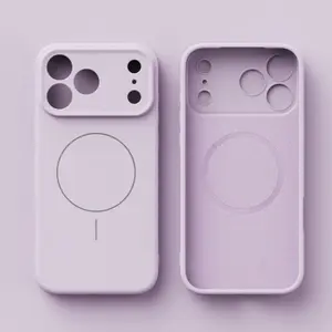 Liquid silicone phone case Magnetic charging, supports magsafe Suitable for iPhone 17 16Plus 15 14 13 12Pro Max  Protective Case with a High-End Minimalist Design.