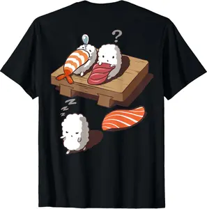 100% Cotton Cute and Funny Japanese Nigiri Sushi Sleepwalking T-Shirt