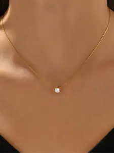 Elegant Rhinestone Pendant Necklace, Stylish Alloy Chain, Perfect for Daily Wear, Parties, and Beach Fashion