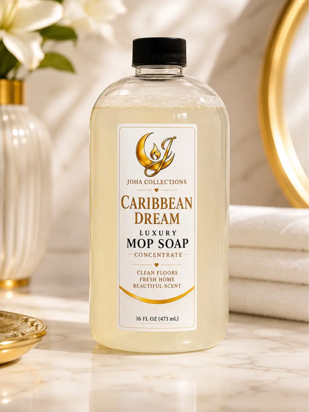 JOHA COLLECTIONS Caribbean Dream Luxury Mop Soap concentrate -16 fl oz (473ml)