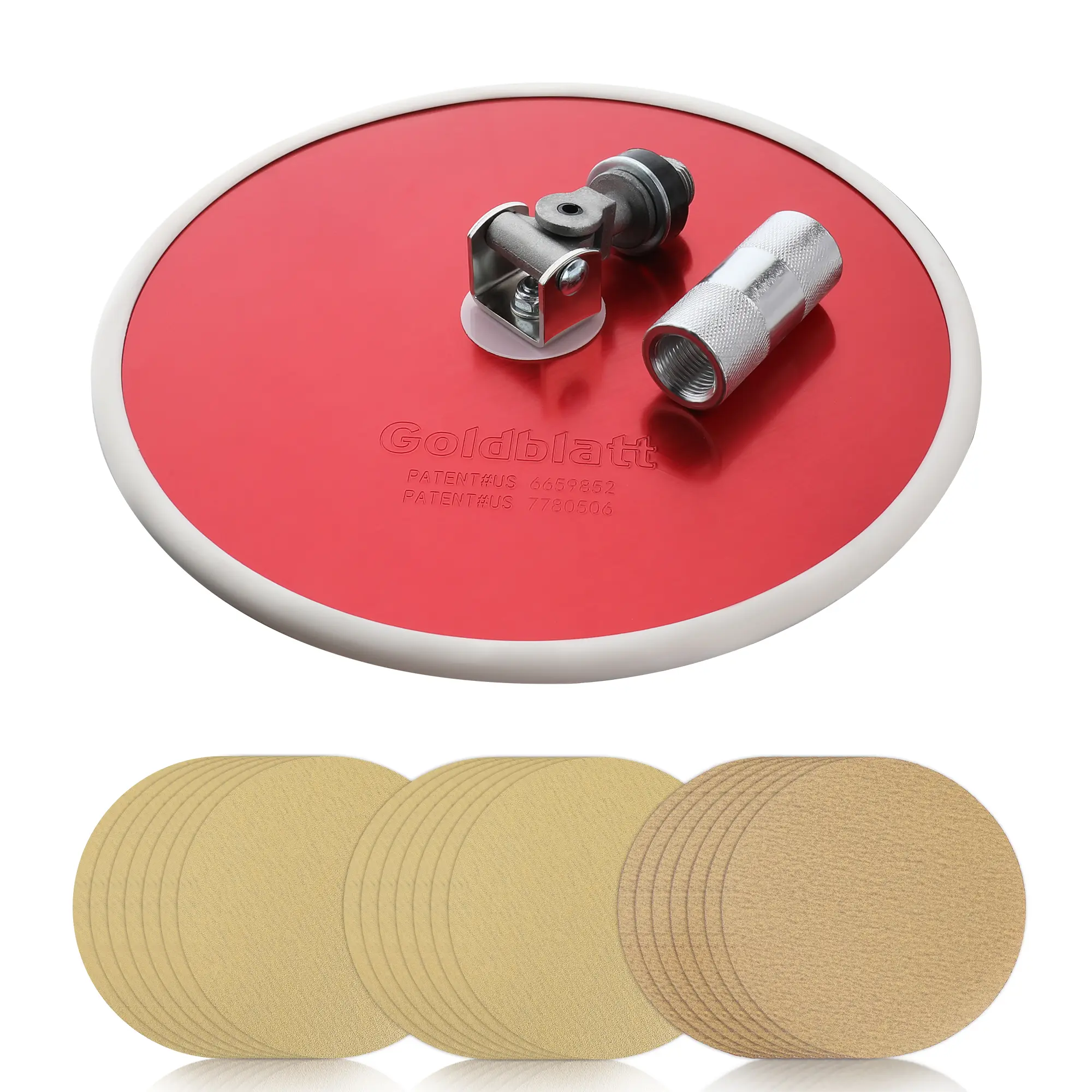 #backtoschool Goldblatt 9 Inch Drywall Sander, with 30pcs Sanding Discs-Hook and Loop 80 x 100/180 Mixed Grit, for Wall Cleaning and Polishing