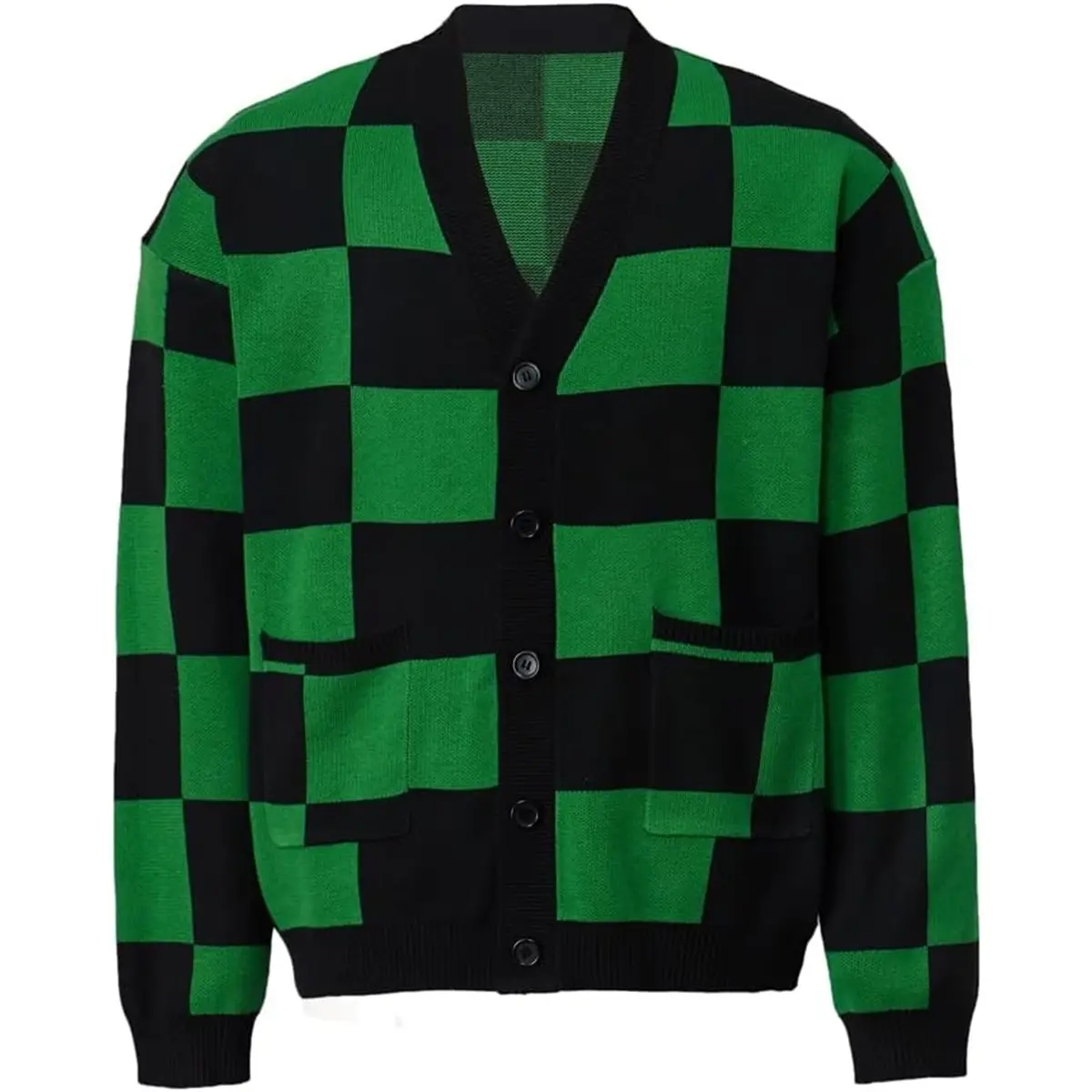 Men‘s Kamado Tanjirou Cosplay Sweater Cardigan Haori Pattern Coat