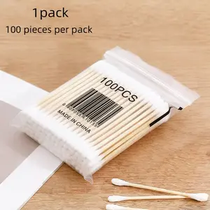 Double-Ended Cotton Swabs, Unscented, Low Allergenic, Ear and Makeup Cleaning, Multi-Purpose Disposable, Personal Care Essentials