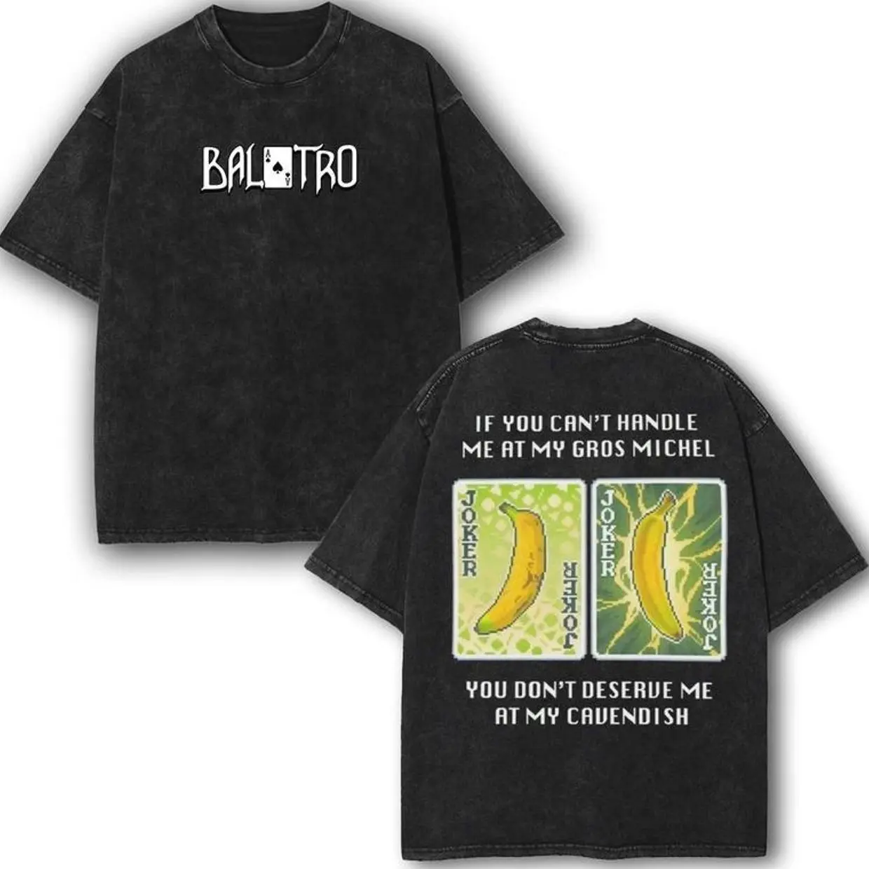 Cavendish Joker Balatro Graphic T-Shirt – Vintage Cotton Indie Game Tee for Gamer Gift & Streetwear K
