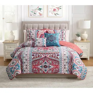 VCNY Home Natasha Reversible Medallion Quilt Set, King