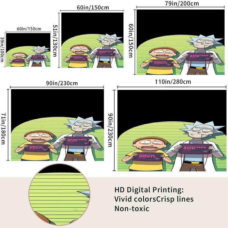 Rick And Morty Patterned Tapestries, Fashionable Room Flags, Unique Wall Art In The Living Room And Bedroom, Very Special Gifts