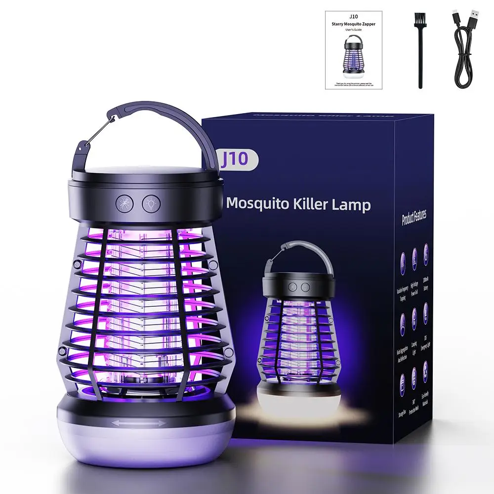 Mosquito Killer Lamp, 1 Count USB Rechargeable Mosquito Zapper with LED Light, Electric Fly Traps, Insect Zapper, Mosquito Killer for Patio Yard