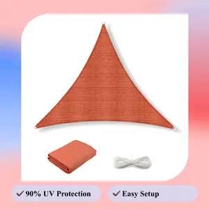 SUNLAX Sunshade Canopy Breathable Triangle Shade Sail for Backyard Deck Patio Garden