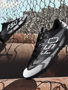 Professional Breathable Men's Soccer Shoes, TF Studs Outdoor Sports Cleats, Durable Anti-Slip, Ankle Protection, All-Season Use