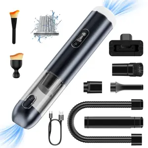 Car Vacuum Cleaner, Portable Cordless Handheld Vacuum with 18,000PA Suction, 3 Power Modes, Metal Body & LCD Display & LED Light, Mini Vacuum for Car, Home, Office, and Pet Cleaning