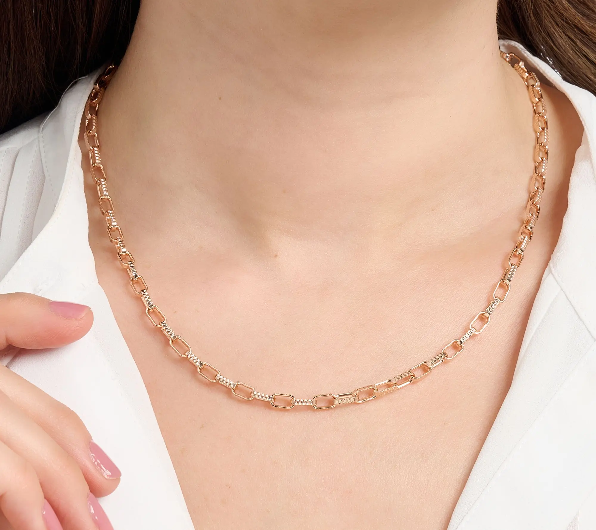 David Markstein Bronze Premier Luxe Paper Clip Necklace, 18"