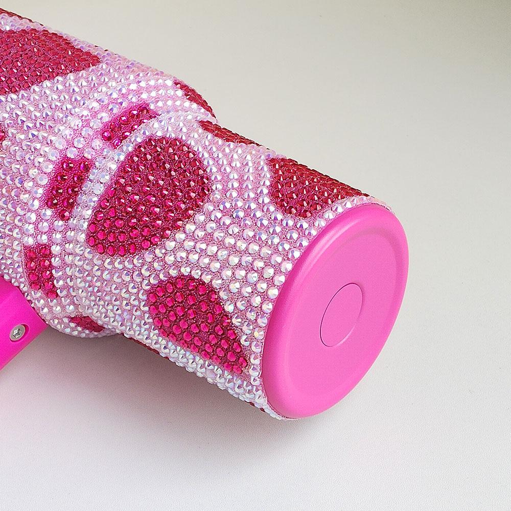 40oz Gradient Glitter Rhinestones Tumbler with Handle - Bling Stainless Steel Water Bottle for IceCoffee, CarAccessories & GymEssentials | Sparkly Diamond Studded Travel Mug for Women, Perfect Birthday Gifts