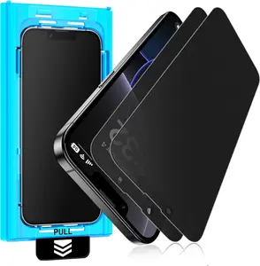 2 Pack Matte  Screen Protector for  13 Pro Max/ 14 Plus 6.7-inch [Auto Fit Box Dust-Free] Anti Spy Anti-Glare Anti-Fingerprint Full Coverage Tempered Glass, Smooth as Silk