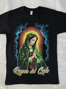 Our Lady of Guadalupe T-Shirt, Virgin Mary Graphic Tee, Mexican Catholic Religious Casual Shirt