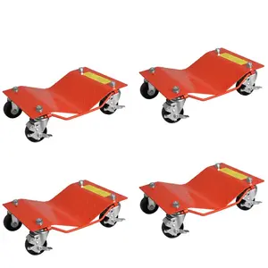 GARVEE Car Dolly Set of 4,Wheel Dolly,6000LBS Heavy duty car dolly,Garage Dolly With Wheels,Car Mover,Car Skates with Brakes,for Moving Cars, Trucks, Trailers, Motorcycles, and Boats