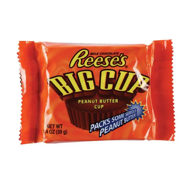 Reese's Big Cup Creamy Sweet Peanut Butter + Milk Chocolate Cups, Full-Size 1.4 oz Individually Wrapped Snack (16 Pieces)