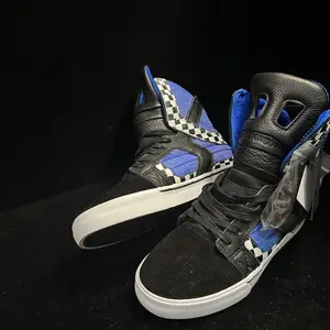 Supra Skytop II 2 Remix Men’s High Top Skate Shoes Blue Plaid 413 High Street