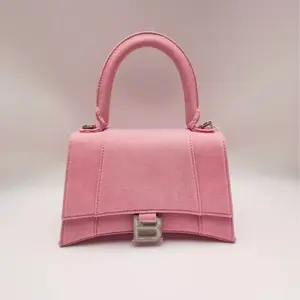 Pre-owned Balenciaga Canvas Shoulder Bags Hourglass Pink Denim Washed Denim