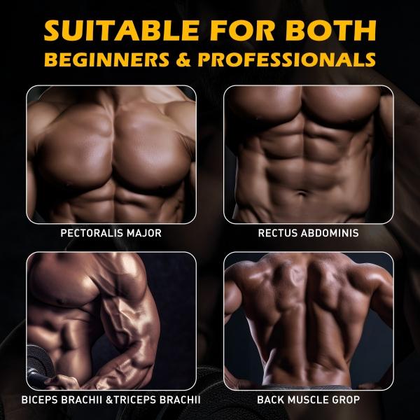 FIXTECH 66LB 2 in 1 Olympic Adjustable Weight Set with Curl bar Used As Barbell for Family fitness, Black