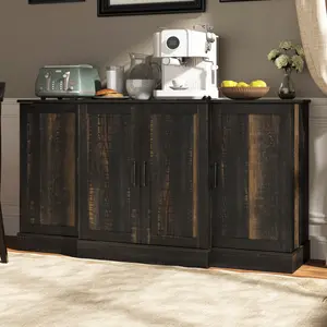 Buffet Cabinet with Storage,Farmhouse Sideboard Buffet Cabinet with Doors,Kitchen Buffet Storage Cabinet with Adjustable Shelves,Coffee Bar Station Table for Kitchen,Dining Room,Living Room