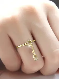 1 PC Charm Cubic Zirconia Ring For Women For Mother's Day Gift Party Jewelry Zirconia Inlaid Heart Unique Rings