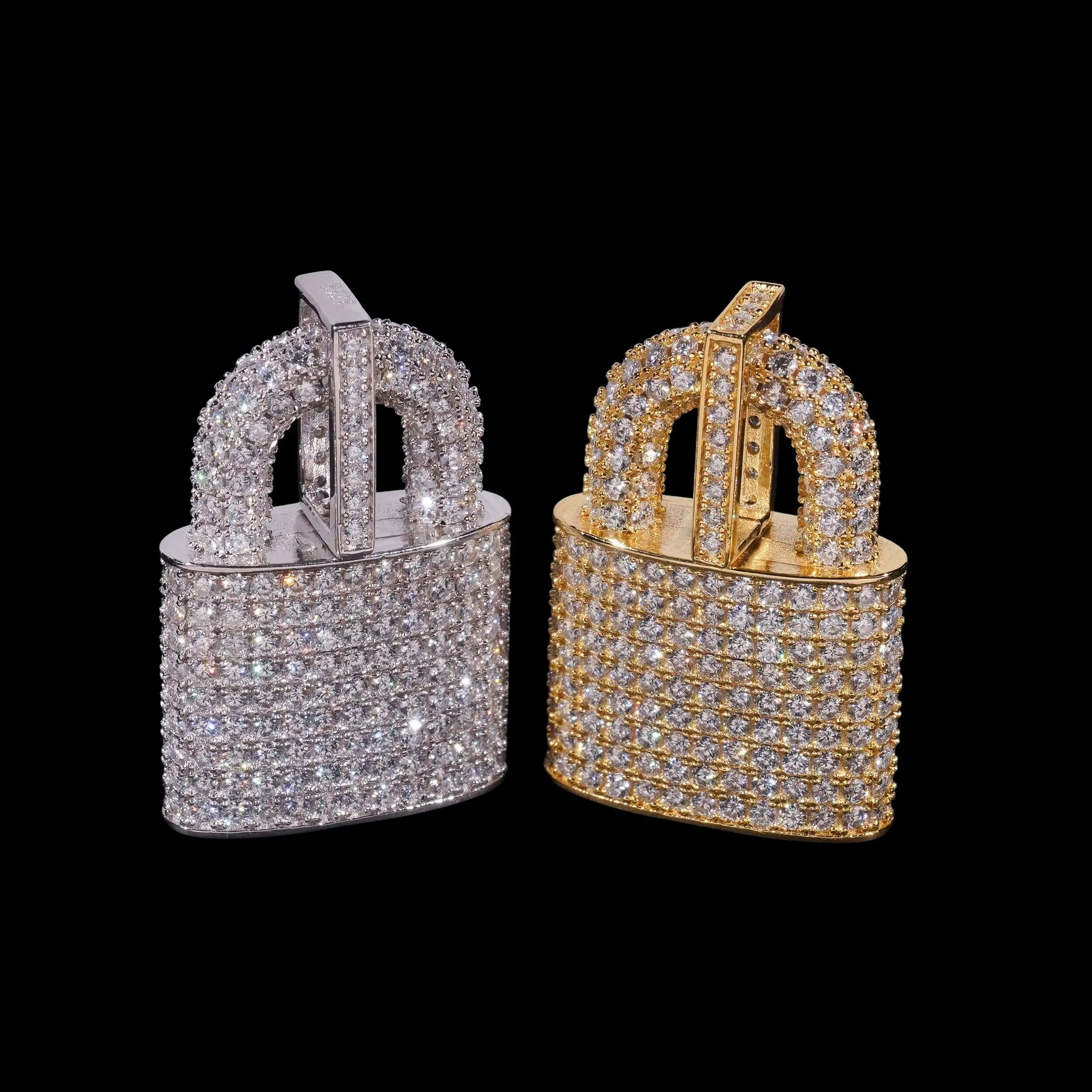 Padlock Pendant Lab Diamond – 14k Gold
