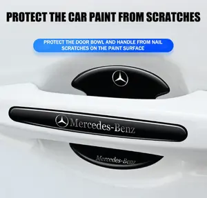 Car Door Bowl Protector Anti-collision Strip Anti-Scratch Sticker Decorative Products 8PCS