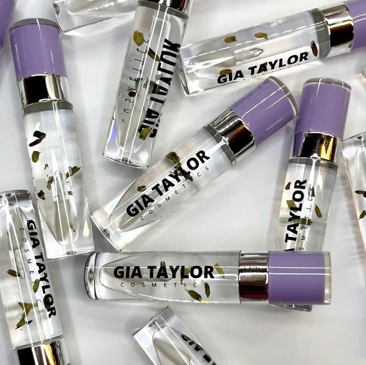 (THICK WAND) Lavender Bud lipgloss //  lavender oil lipgloss/  vegan cruelty free non sticky moisturizing clear lipgloss