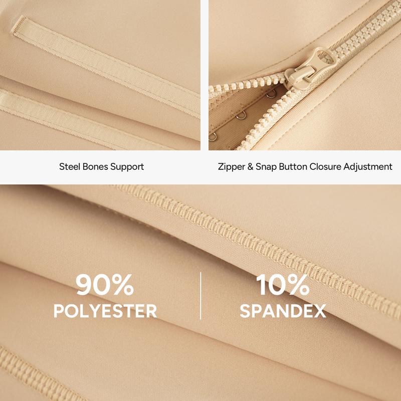 Nebility Women's Highwaist Corset Vest | Tummy Tuck Shapewear, Black | Sport & Daily Compression Womenswear Shaper Clothes Basic