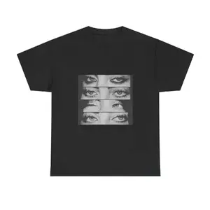 Whimsical Eye Art Unisex Heavy Tee Shirt- Vintage Billie Tee Eilish - Perfect for Art Lovers, Gifts, Casual Wear, Unique Fashion, Creative Expression Basic Womenswear QU1 BYV