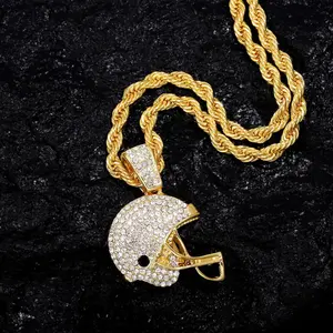 American Football Helmet Pendant For Necklace Making Rugby Ball Sports Jewelry Handcrafted Accessory NFL FOOTBALL HELMET Men