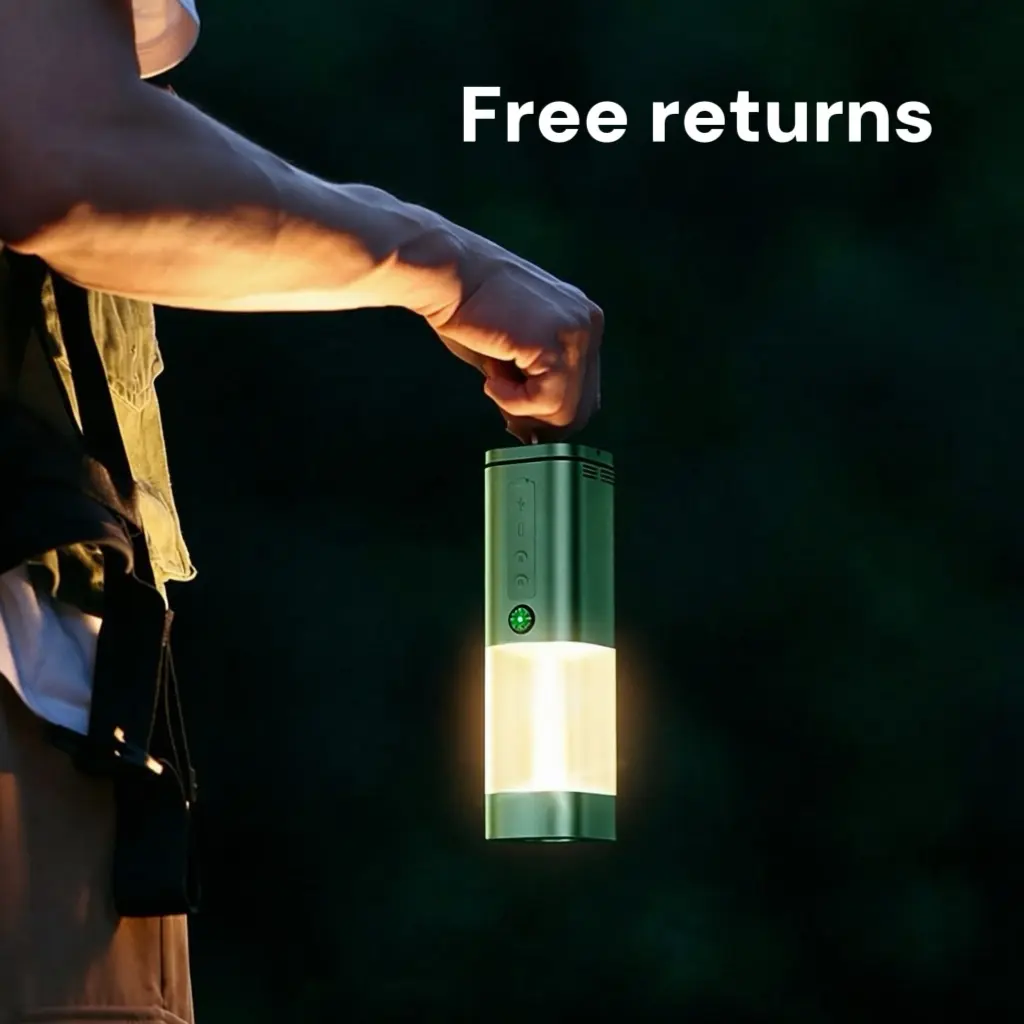 5-in-1 Camping Lantern Mosquito Repellent & Power Bank 10000mAh Rechargeable Camping LED Work Light SOS Light Outdoor Gear Waterproof Hiking Essential Multifunctional Survival Kit with Compass Aromatherapy for Tent Backyard Emergency Use