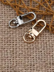 Zinc Alloy Buckle for Bags, Silver Color Door Hook, Chain Bag Accessory, Keychain Pendant, Durable Hardware for Luggage