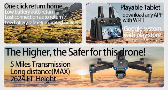 Bingchat Upgraded Professional Drones with Camera for Adults 4K HD, 360 Obstacle Avoidance, 3 Axis Gimbal, Payload Release, Tablet Remote, 5 Miles Range, 84 Minutes Two Batteries, Time-lapse, High Wind Resistance, Rainproof, GPS Safe Height Return