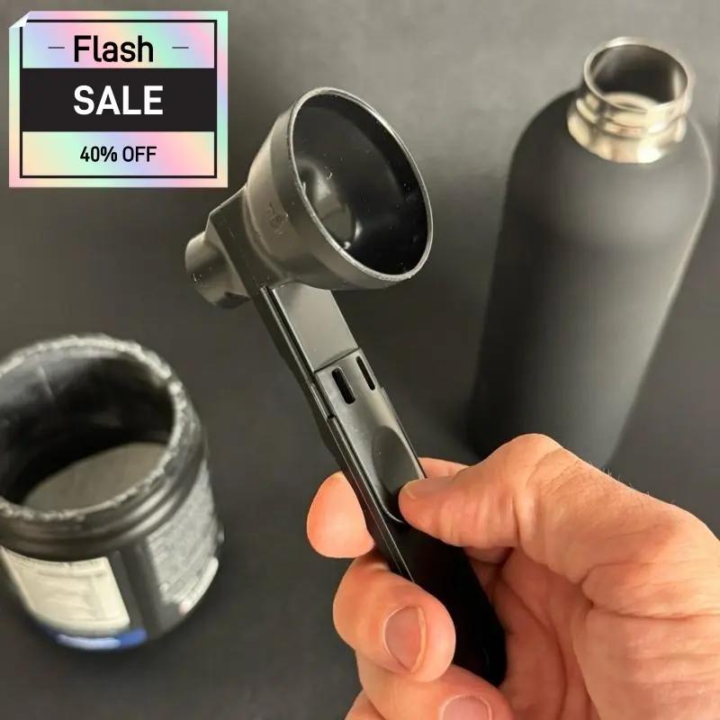 Protein Powder Sliding Spoon High Quality Funnel for Pre Workout Creatine Powder Formula BPA Free Plastic Kitchen Utensil Perfect Gift for Fitness and Cooking