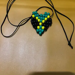 Heart Flag Bead Lanyard
