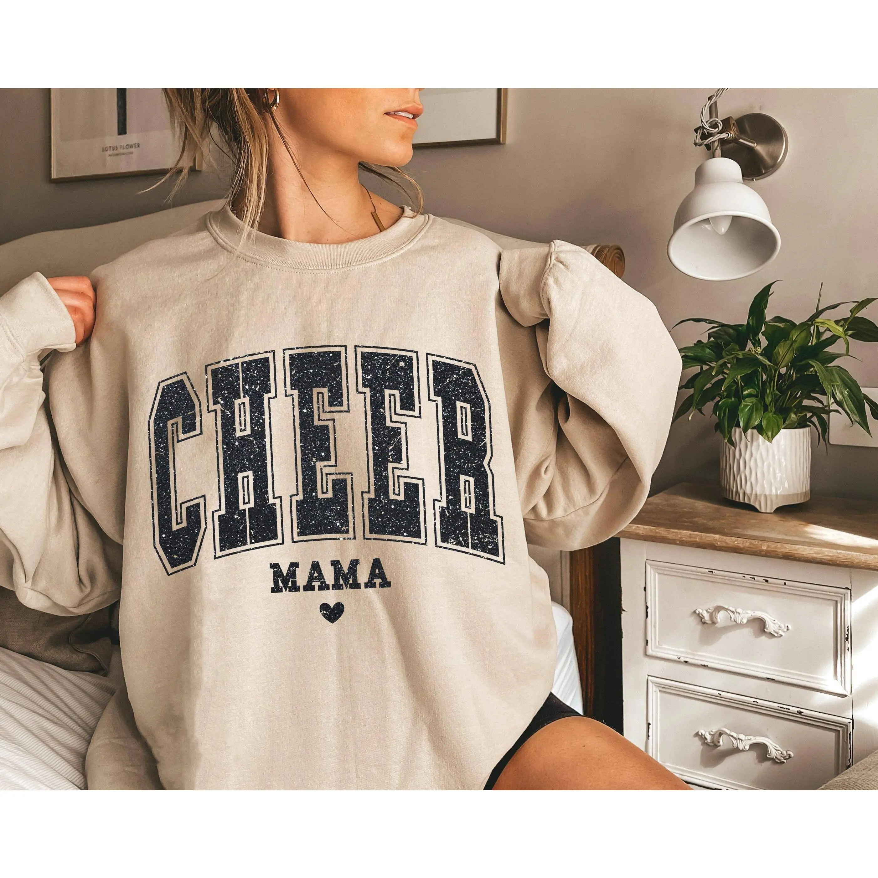 Cheer Mama T-Shirt or Sweatshirt, Cheer Mom , morther day gift, Sports Mom shirt gift Crewneck Medium Womenswear Hoodie