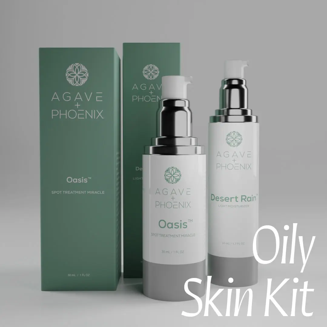 Oily Skin Skincare Bundle - Spot Treatment + Moisturizer - Agave Phoenix