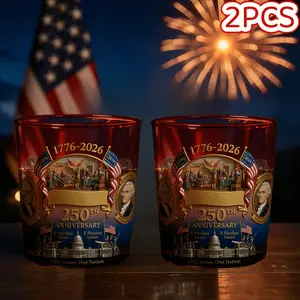 Limited Edition 250th Anniversary American Independence Day Whiskey Handmade Glass Bottle, Display for Whiskey Bourbon Liquor, Patriotic Gift