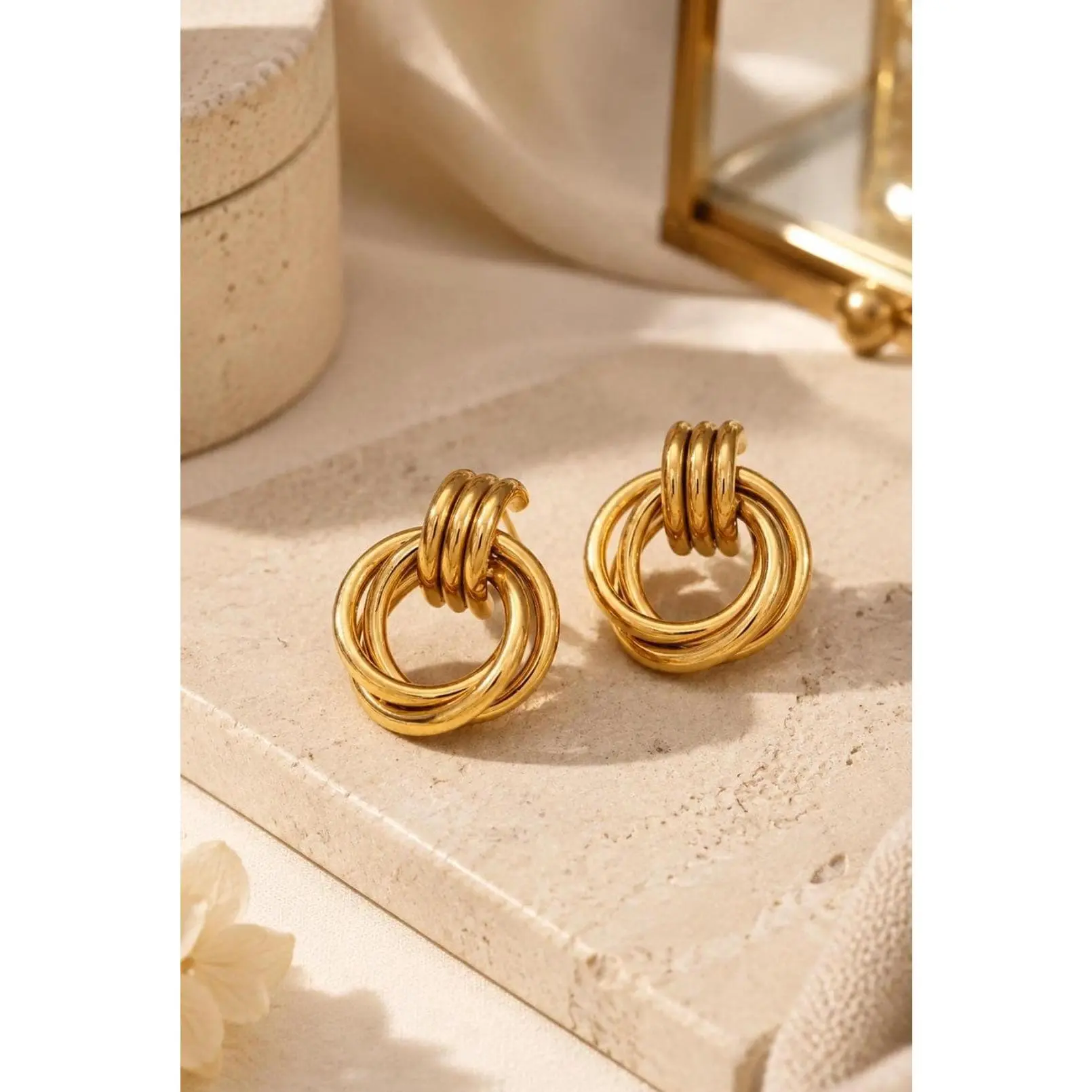 Chloe Earrings -  Knot Stud Earrings