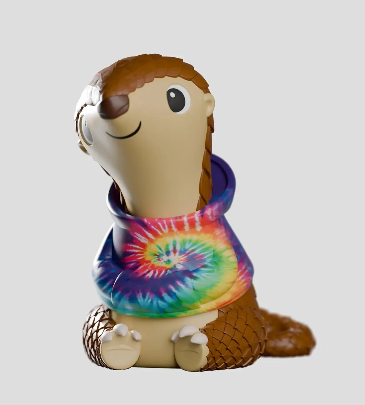 Kaleidos Creative - "Cosmo" - 8in. Figure - Collectible Figurine - Tie-Dye - Save the Pangolins Support - 5% Donation