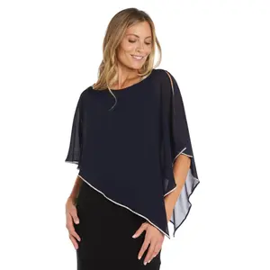 R&M Richards 1706 Mother of the Bride Rhinestone Trim Poncho